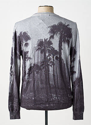 Pull stretch manches longues gris GUESS homme