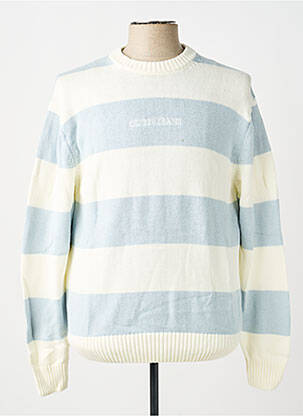Pull stretch manches longues bleu GUESS homme