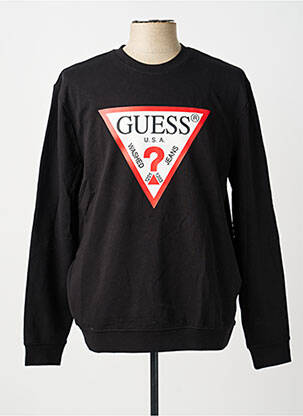 Sweat-shirt stretch manches longues noir GUESS homme