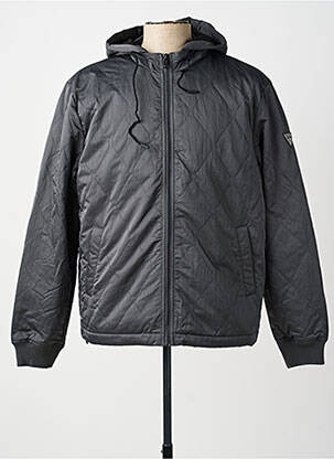 Doudoune manches longues a capuche noir GUESS homme