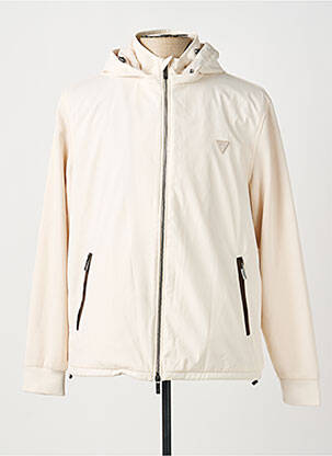 Veste casual coupe droite beige GUESS homme