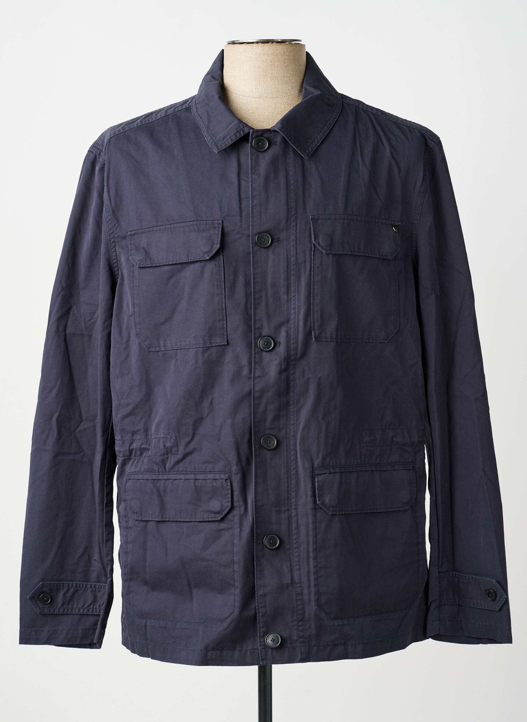 Veste casual fermeture boutonnée sur le devant bleu IKKS homme