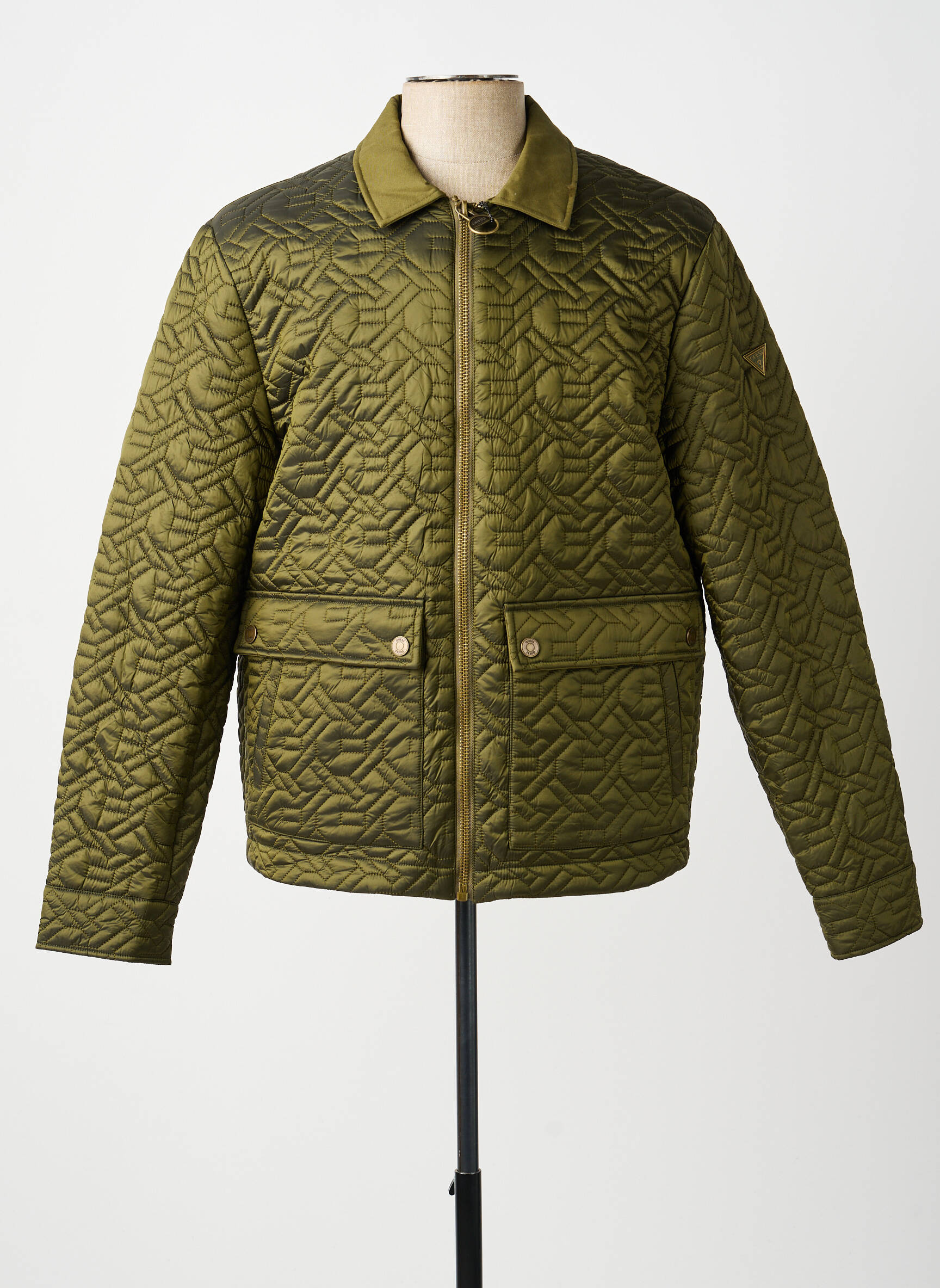 Veste casual finition intérieure doublée vert GUESS homme