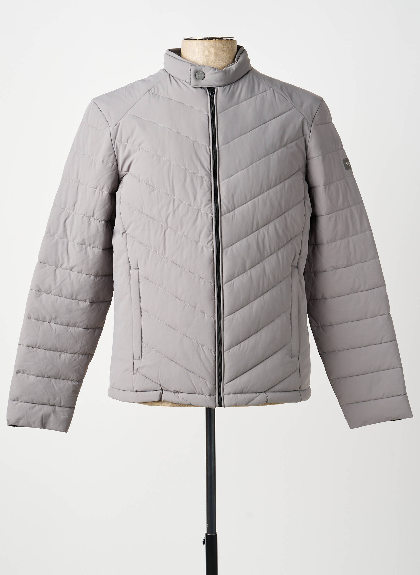 Doudoune manches longues sans capuche gris GUESS homme
