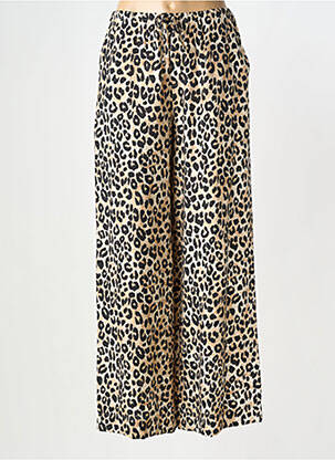 Pantalon large tissage popeline taille normale beige GRACE & MILA femme