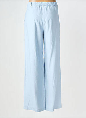 Pantalon large tissage crêpe taille normale bleu AN' GE femme
