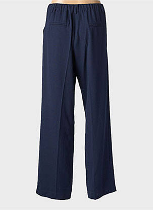 Pantalon droit tissage crêpe taille normale bleu PAKO LITTO femme