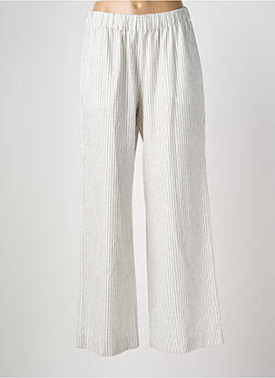 Pantalon large tissage crêpe taille normale blanc JC.SOPHIE femme