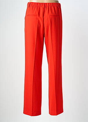 Pantalon droit tissage crêpe taille normale rouge PAKO LITTO femme