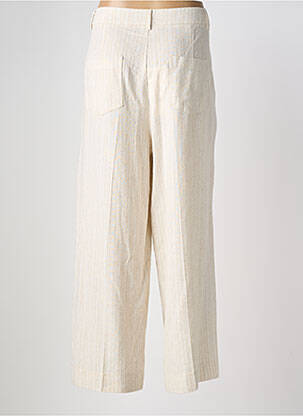 Pantalon droit taille à pinces taille normale beige GRACE & MILA femme