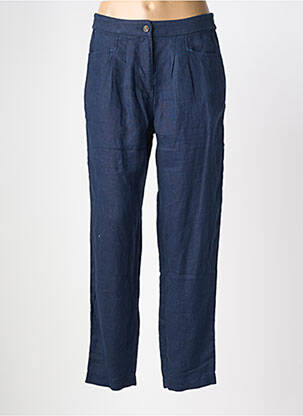 Pantalon droit tissage crêpe taille normale bleu WHITE STUFF femme