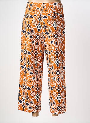 Pantalon 7/8 taille élastique taille normale orange GRACE & MILA femme