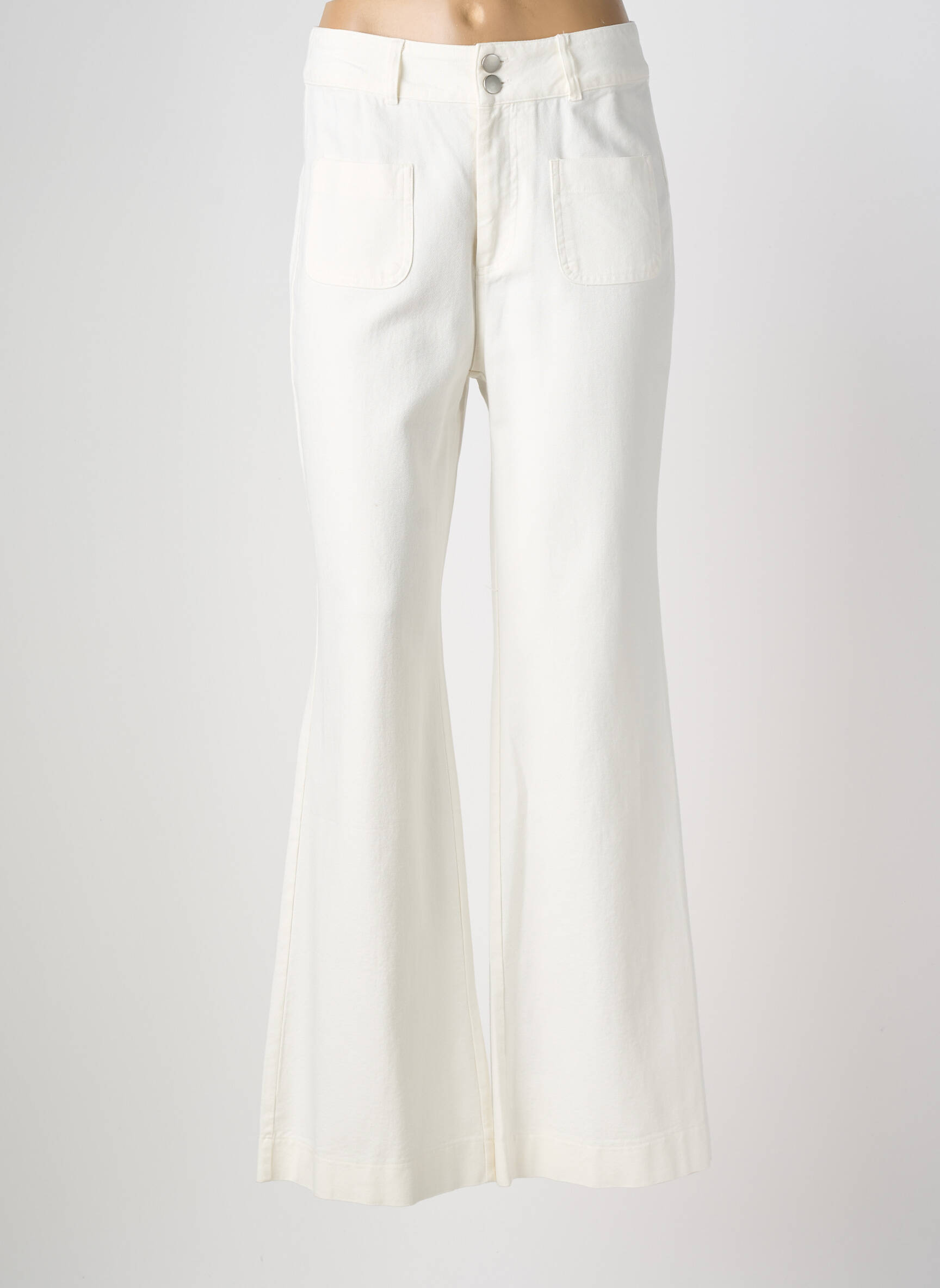 Jean coupe flare taille normale taille normale beige IT HIPPIE femme
