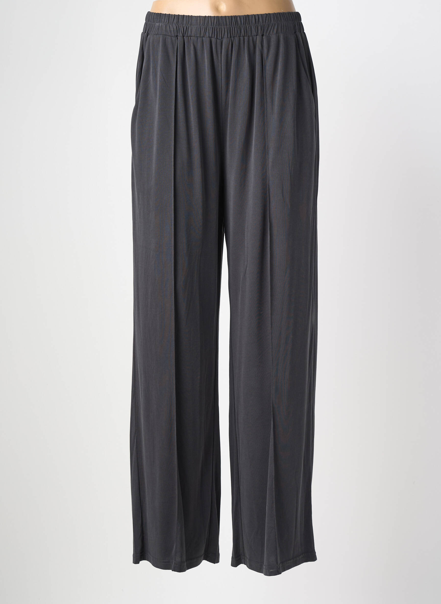 Pantalon droit stretch taille normale gris GRACE & MILA femme