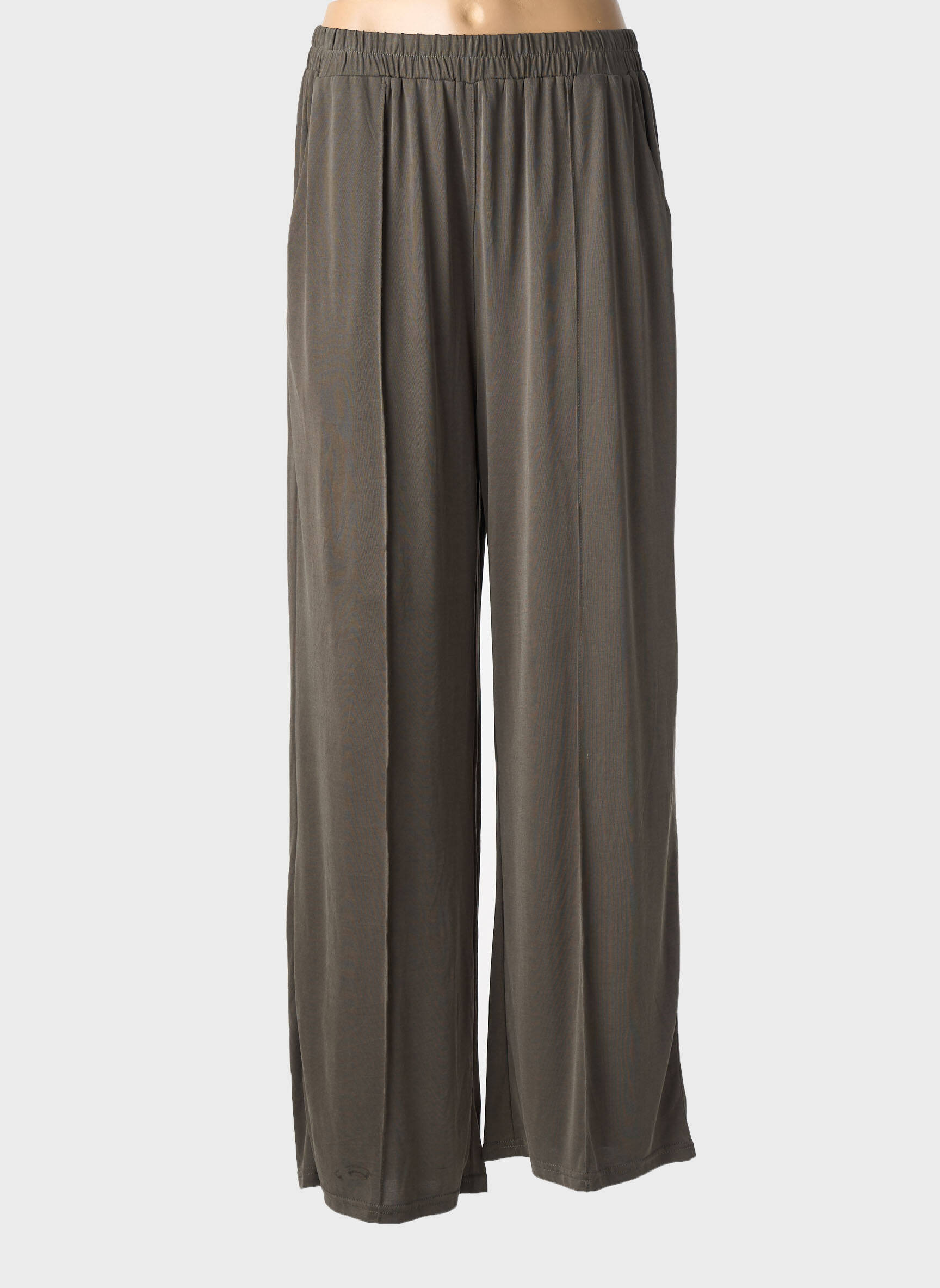 Pantalon droit stretch taille normale vert GRACE & MILA femme