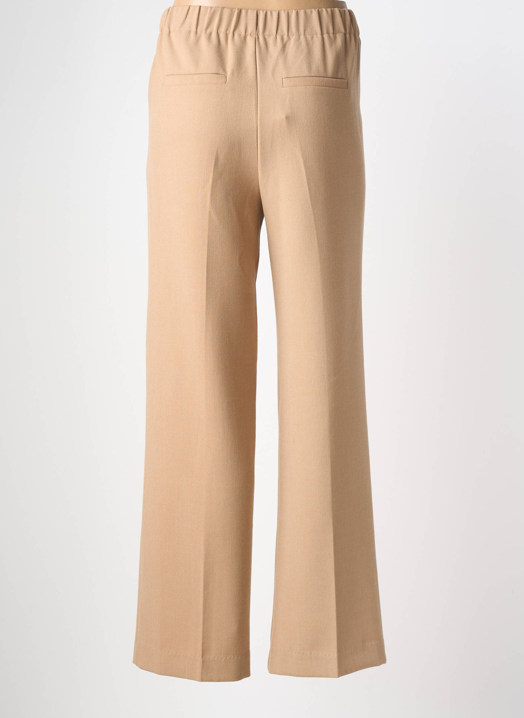 Pantalon flare stretch taille haute marron GRACE & MILA femme