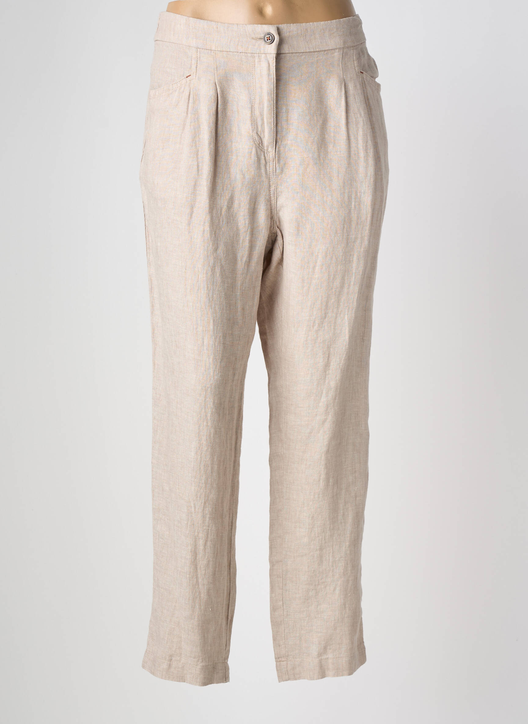 Pantalon droit taille élastique taille normale marron WHITE STUFF femme