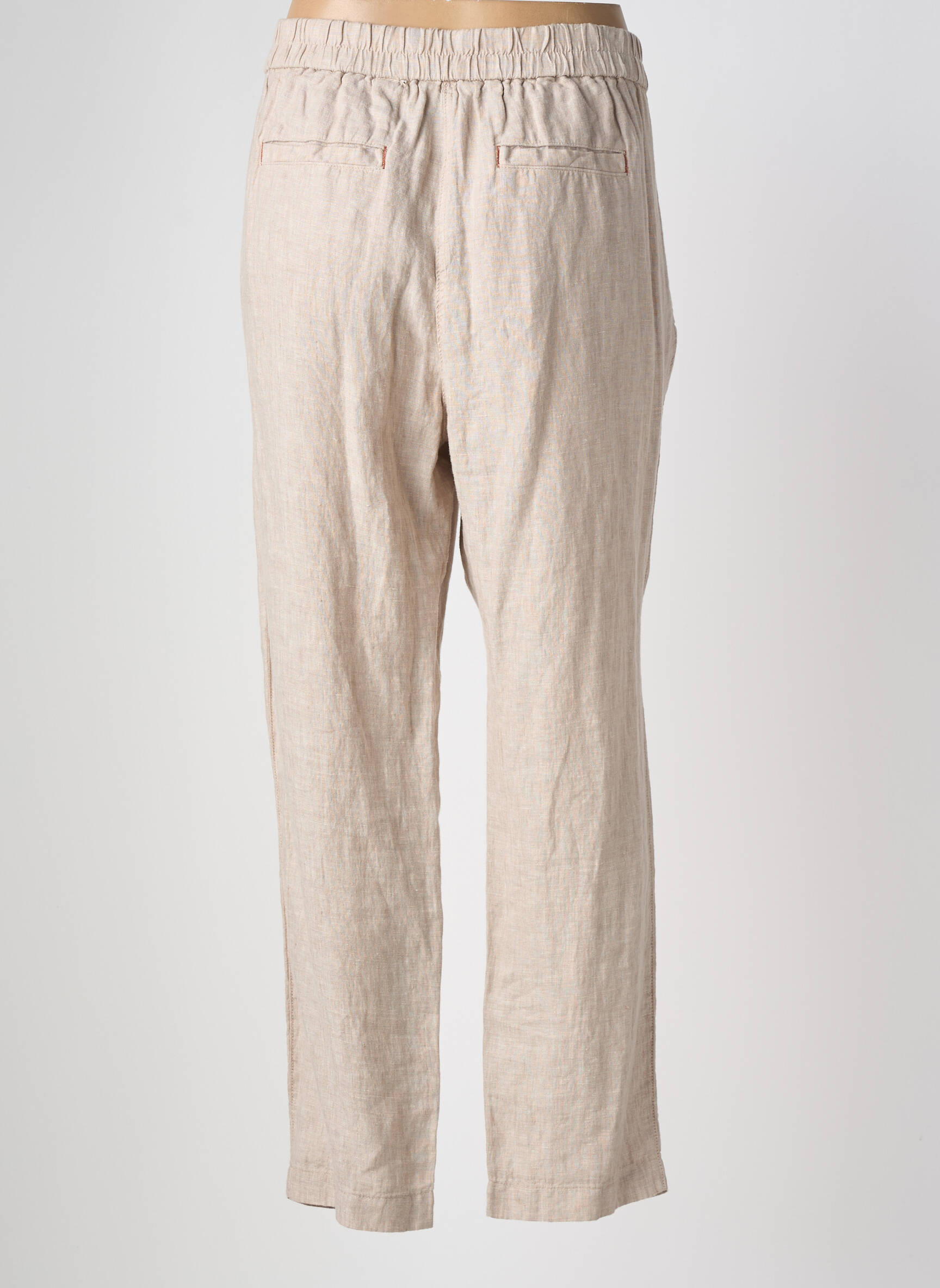 Pantalon droit taille élastique taille normale marron WHITE STUFF femme