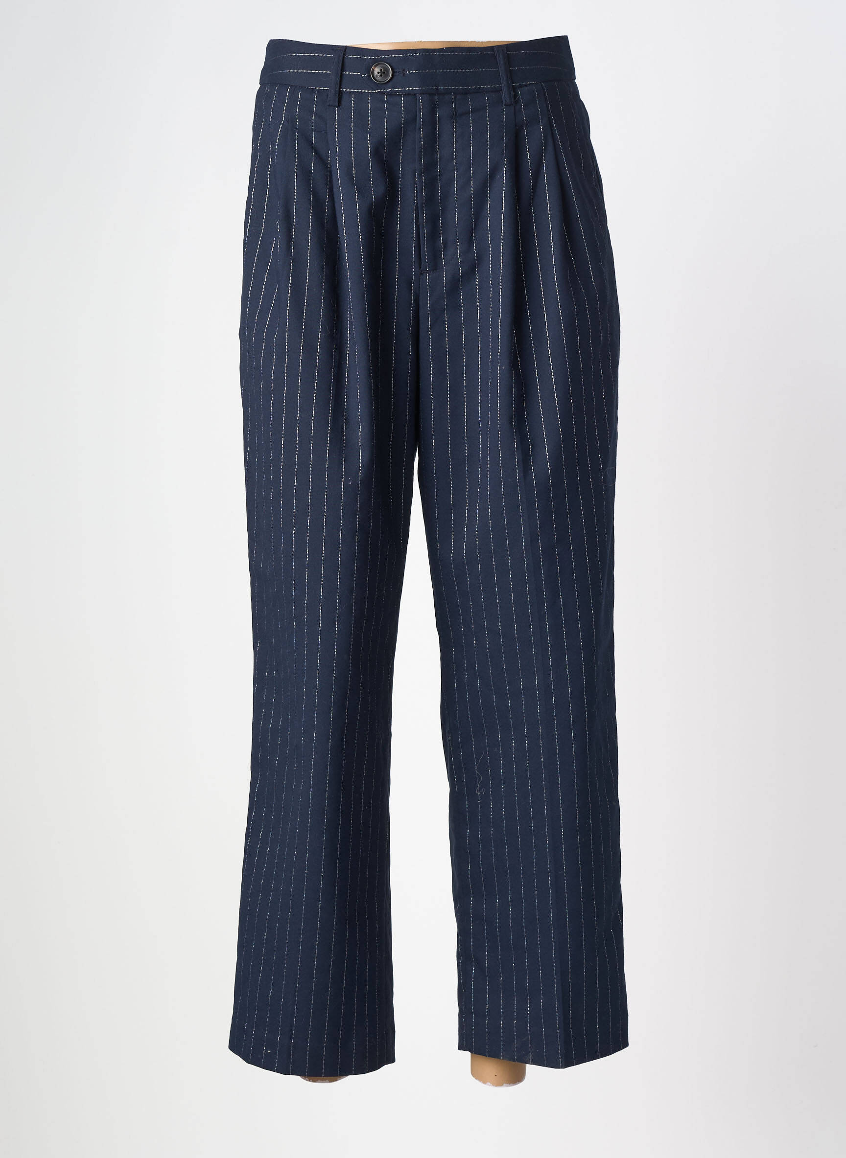 Pantalon 7/8 taille haute taille haute bleu SCOTCH & SODA femme