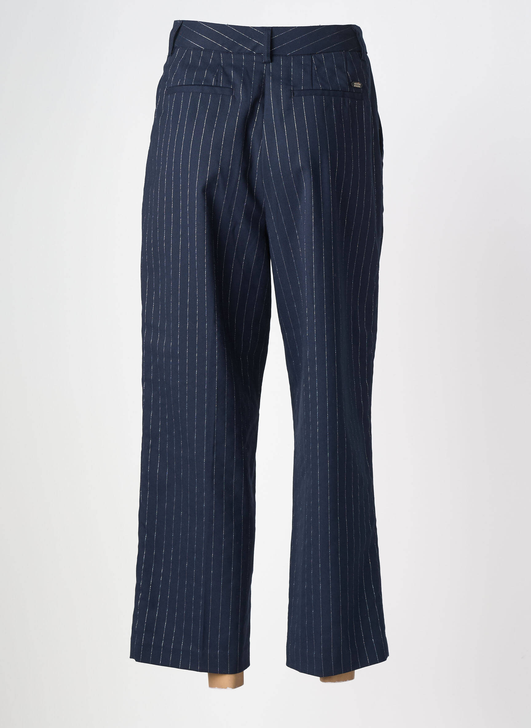 Pantalon 7/8 taille haute taille haute bleu SCOTCH & SODA femme