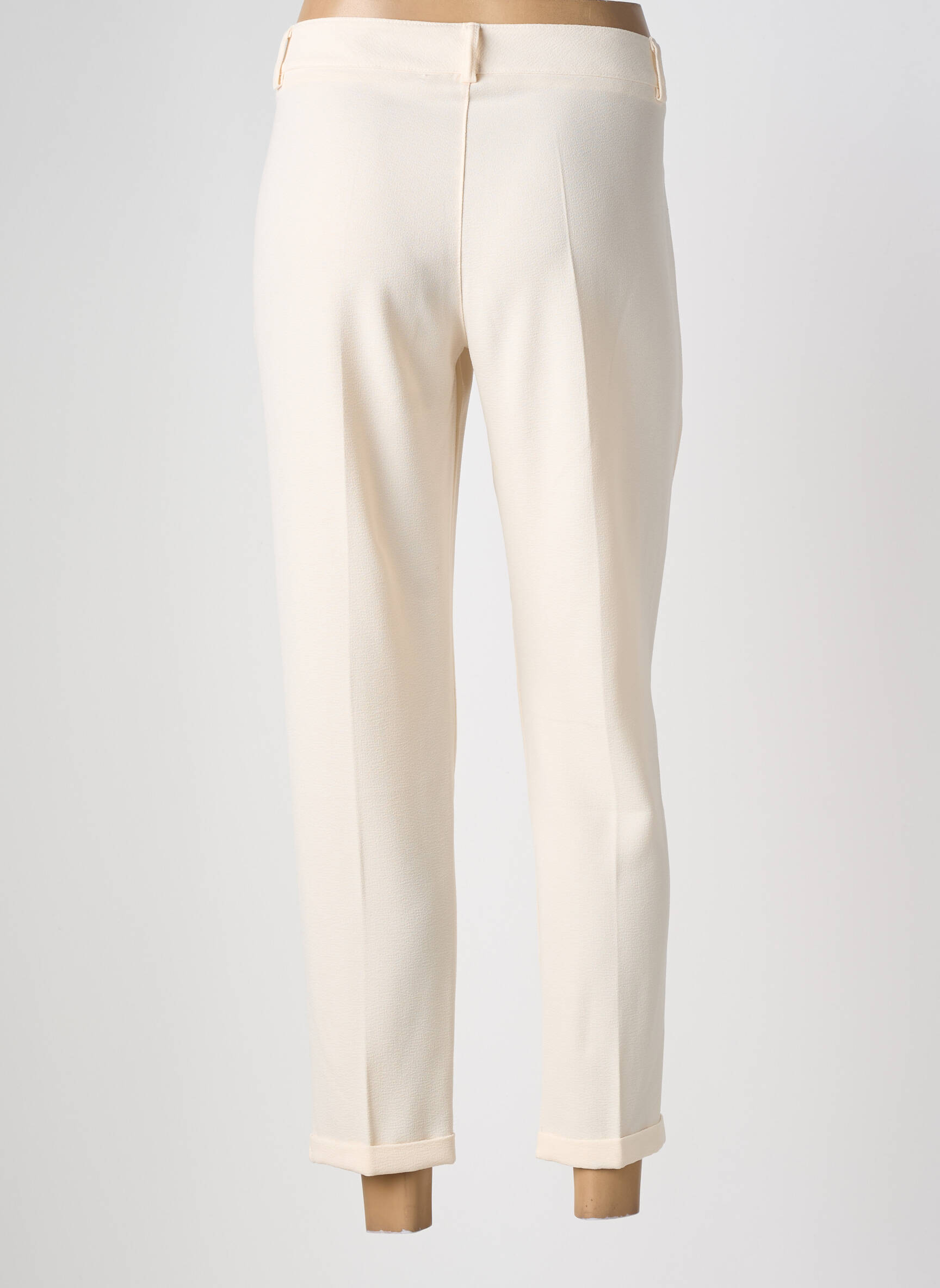 Pantalon 7/8 taille à pinces taille normale beige PAKO LITTO femme