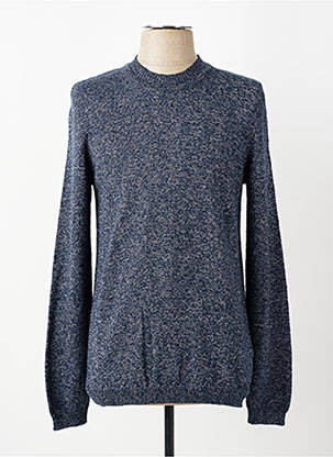 Pull stretch manches longues bleu IKKS homme
