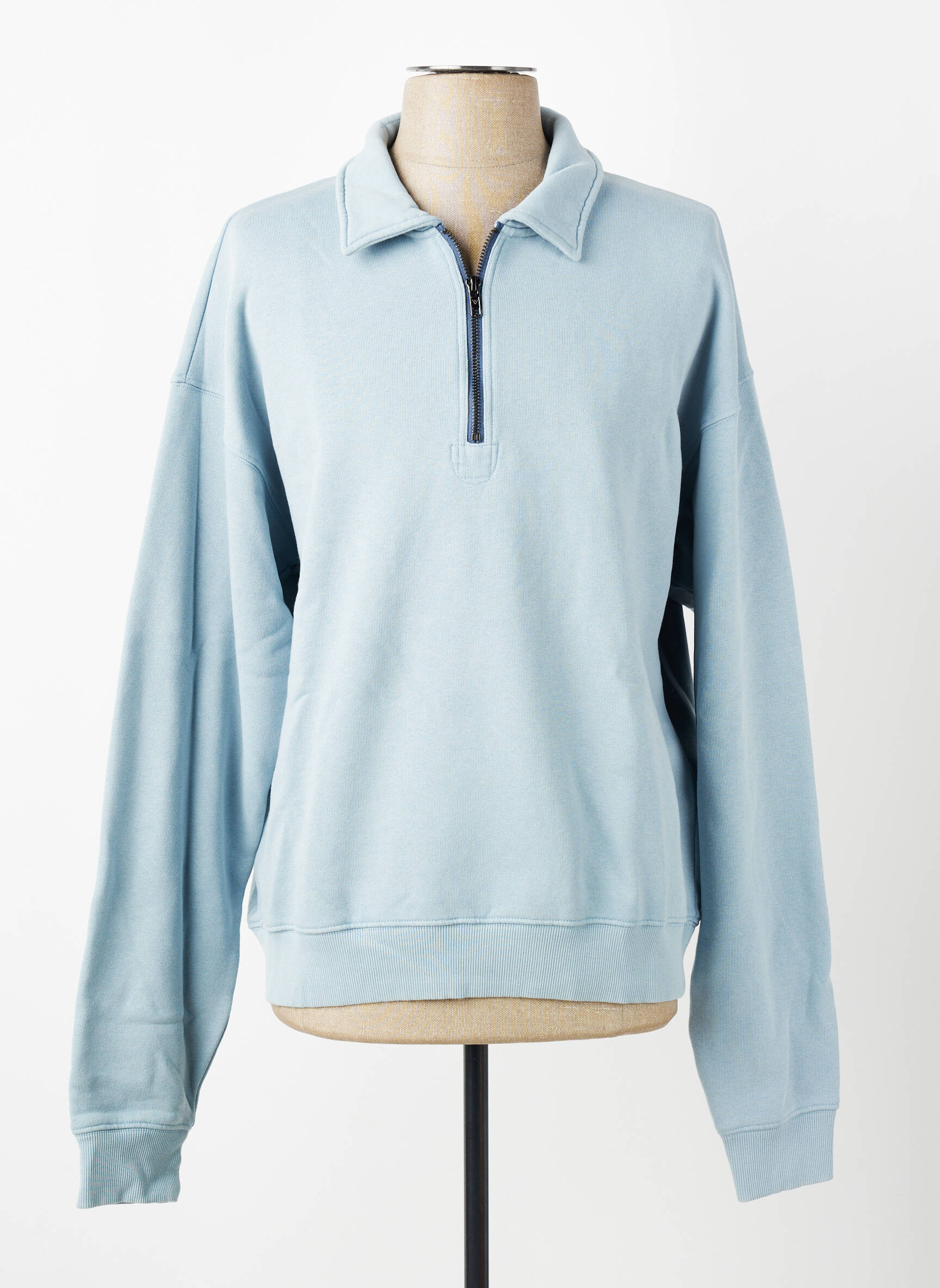 Sweat-shirt stretch manches longues bleu GUESS homme