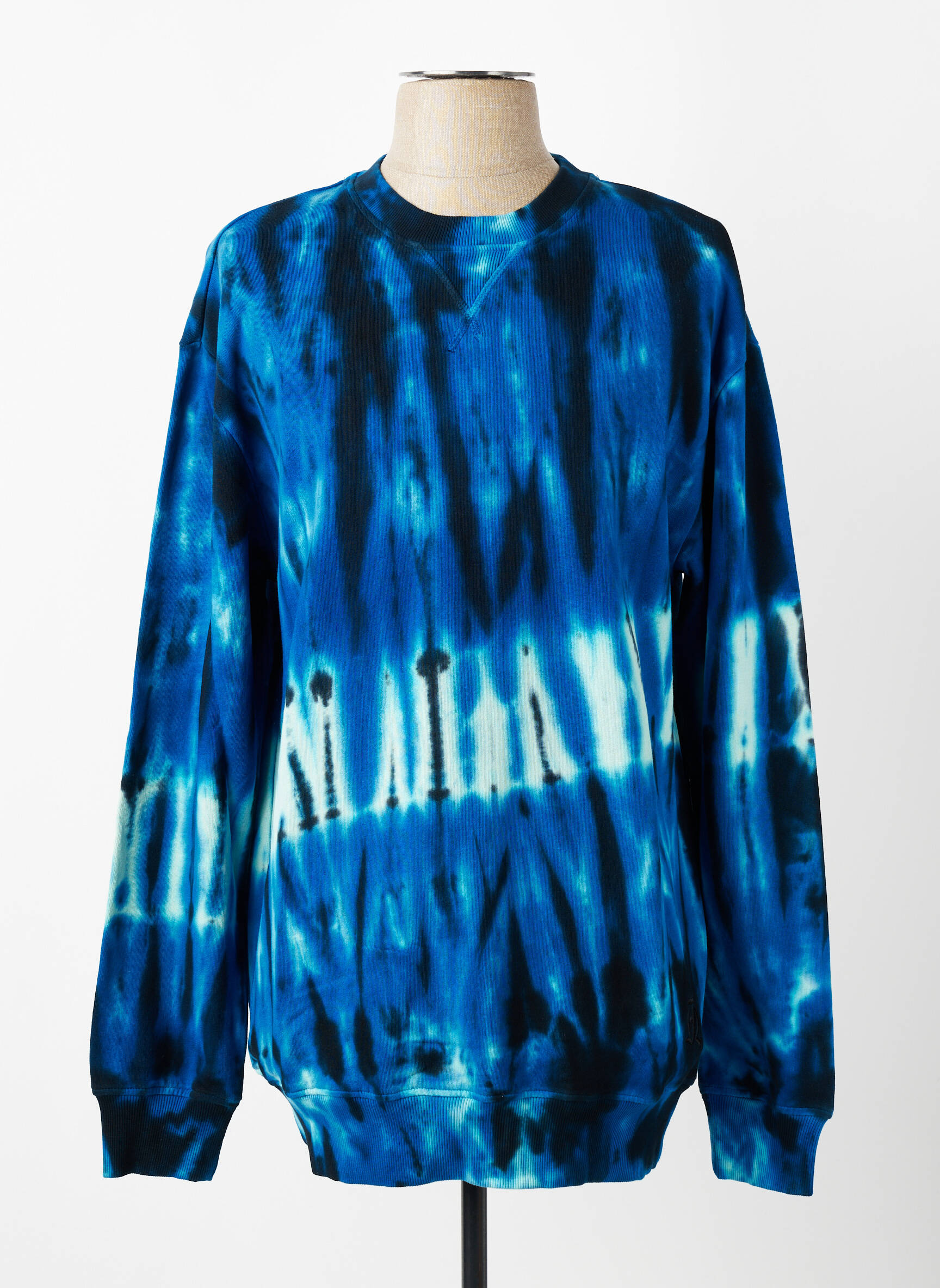 Sweat-shirt stretch manches longues bleu IKKS homme
