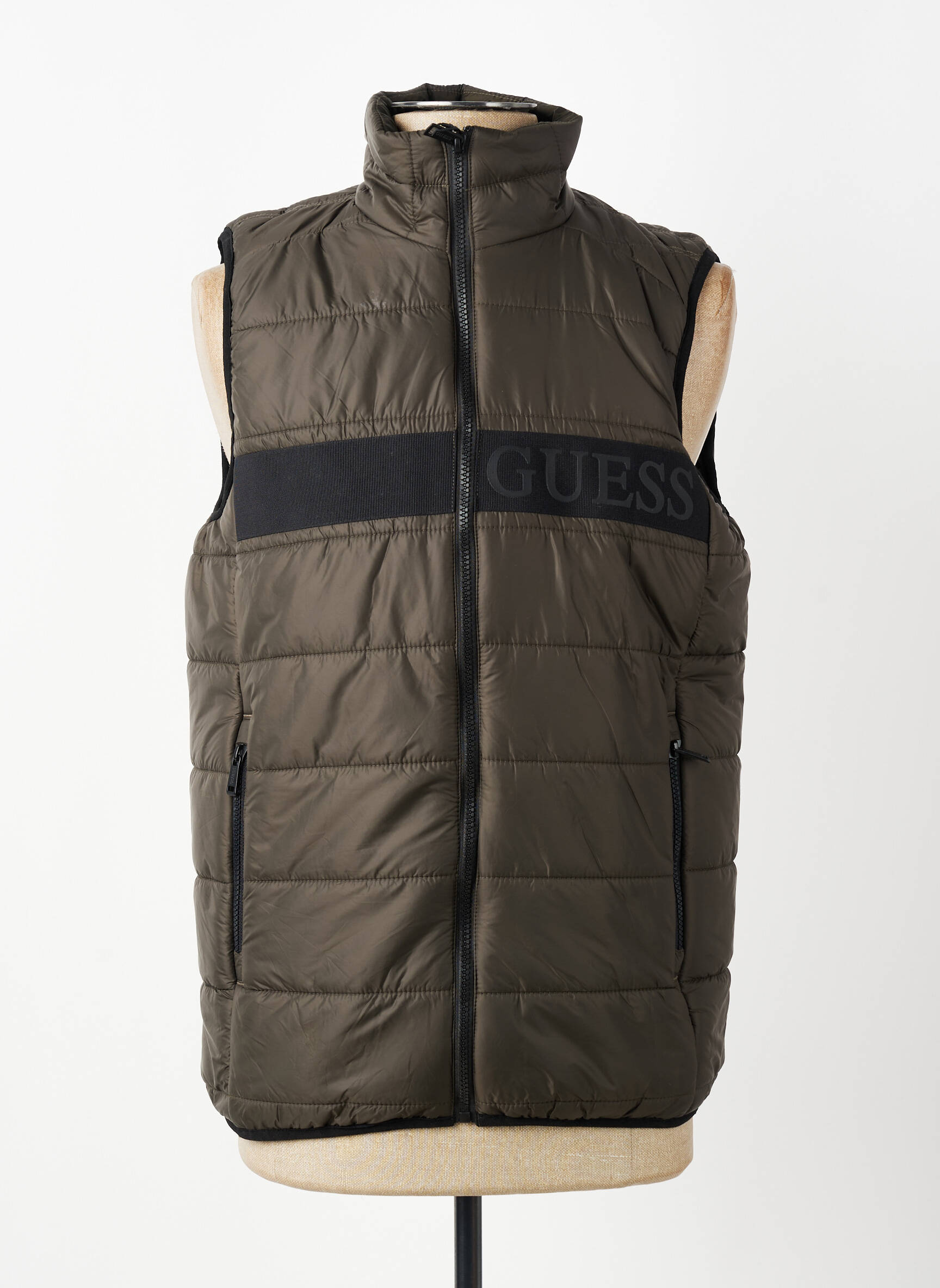 Doudoune poches sans capuche vert GUESS homme