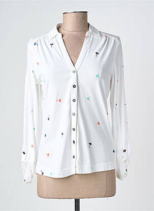 Chemisier coupe cintrée manches longues blanc WHITE STUFF femme