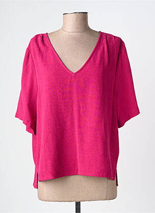 Top manches courtes manches courtes rose GRACE & MILA femme