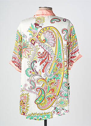 Chemisier manches courtes manches courtes blanc ANGE femme
