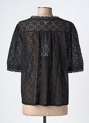 Chemisier manches courtes manches courtes noir GRACE & MILA femme