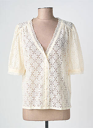 Chemisier manches courtes manches courtes blanc GRACE & MILA femme
