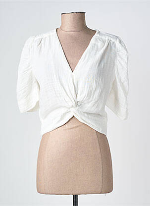 Top manches courtes manches courtes blanc ANGE femme