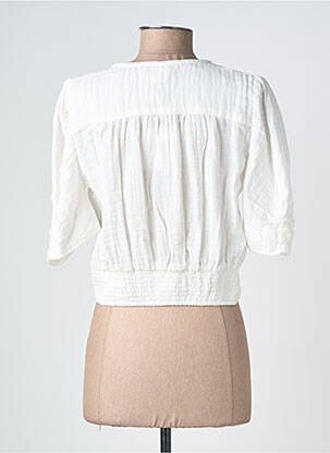 Top manches courtes manches courtes blanc ANGE femme