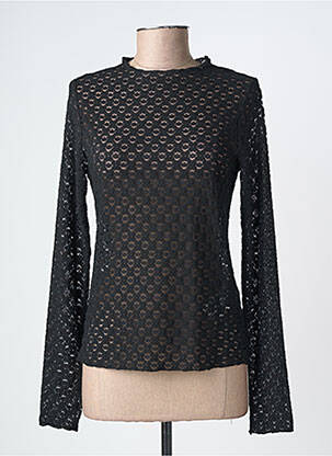 T-shirt manches longues manches longues noir GRACE & MILA femme