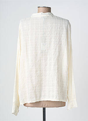 Blouse légère et transparente manches longues blanc PAKO LITTO femme