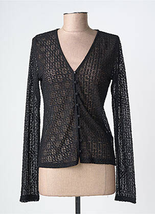 Gilet manches longues stretch noir GRACE & MILA femme