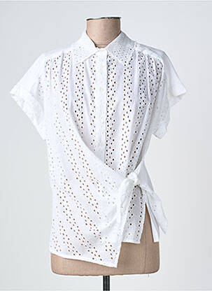 Top manches courtes manches courtes blanc ANGE femme