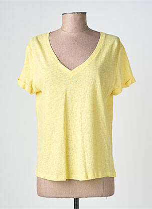 T-shirt coupe droite manches courtes jaune IT HIPPIE femme