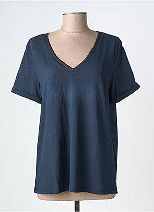 T-shirt coupe droite manches courtes bleu GRACE & MILA femme