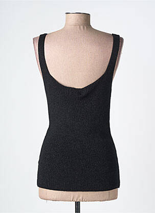 Débardeur stretch sans manche noir ANGE femme