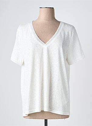 T-shirt coupe droite manches courtes blanc GRACE & MILA femme
