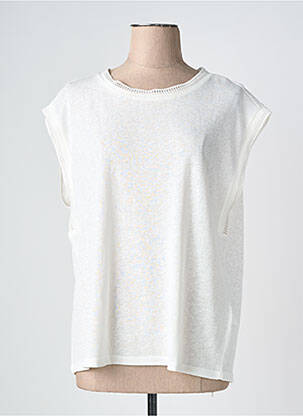 T-shirt coupe droite manches courtes blanc GRACE & MILA femme