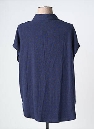 Chemisier manches courtes manches courtes bleu GRACE & MILA femme