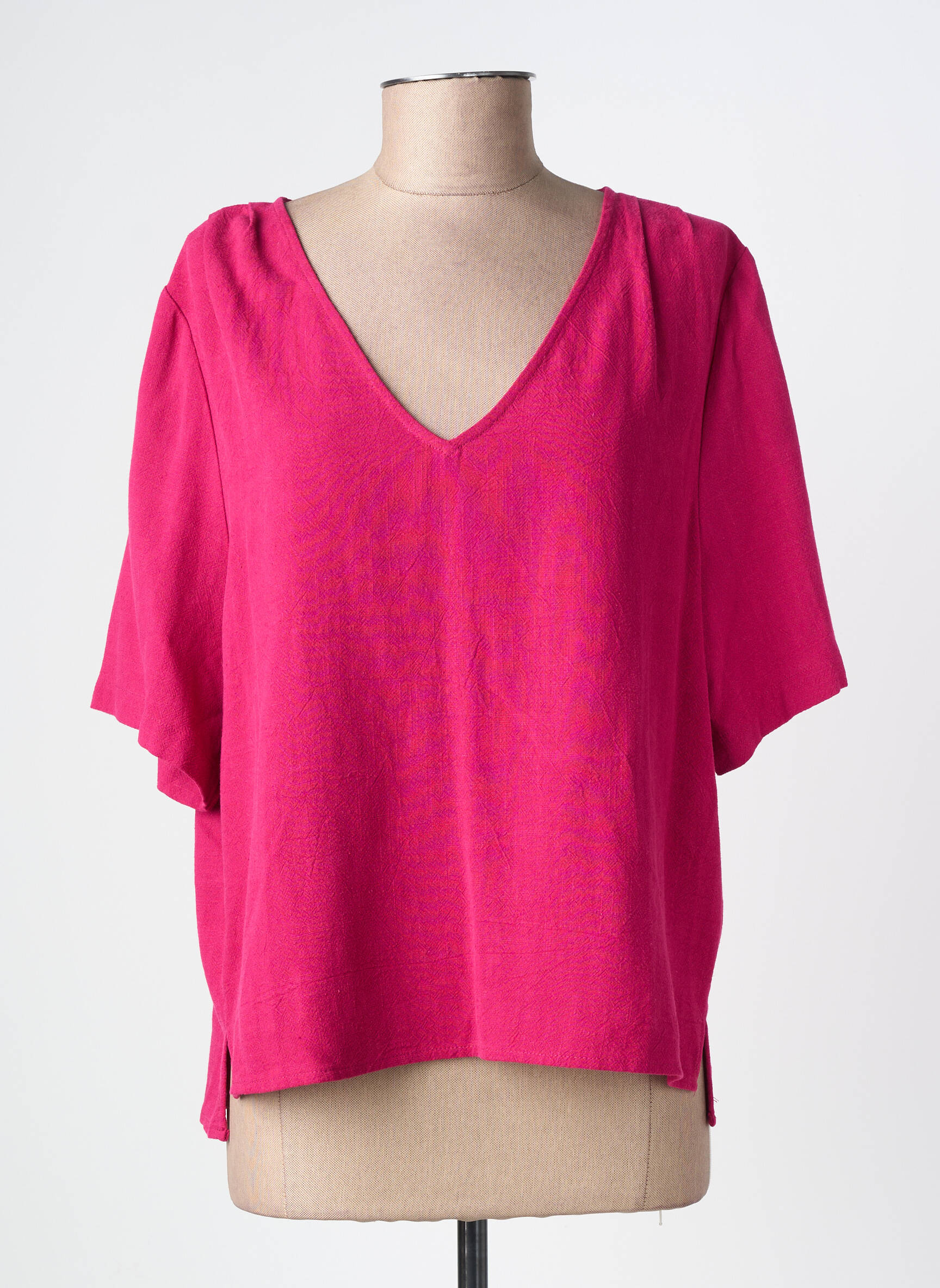 Top manches courtes manches courtes rose GRACE & MILA femme