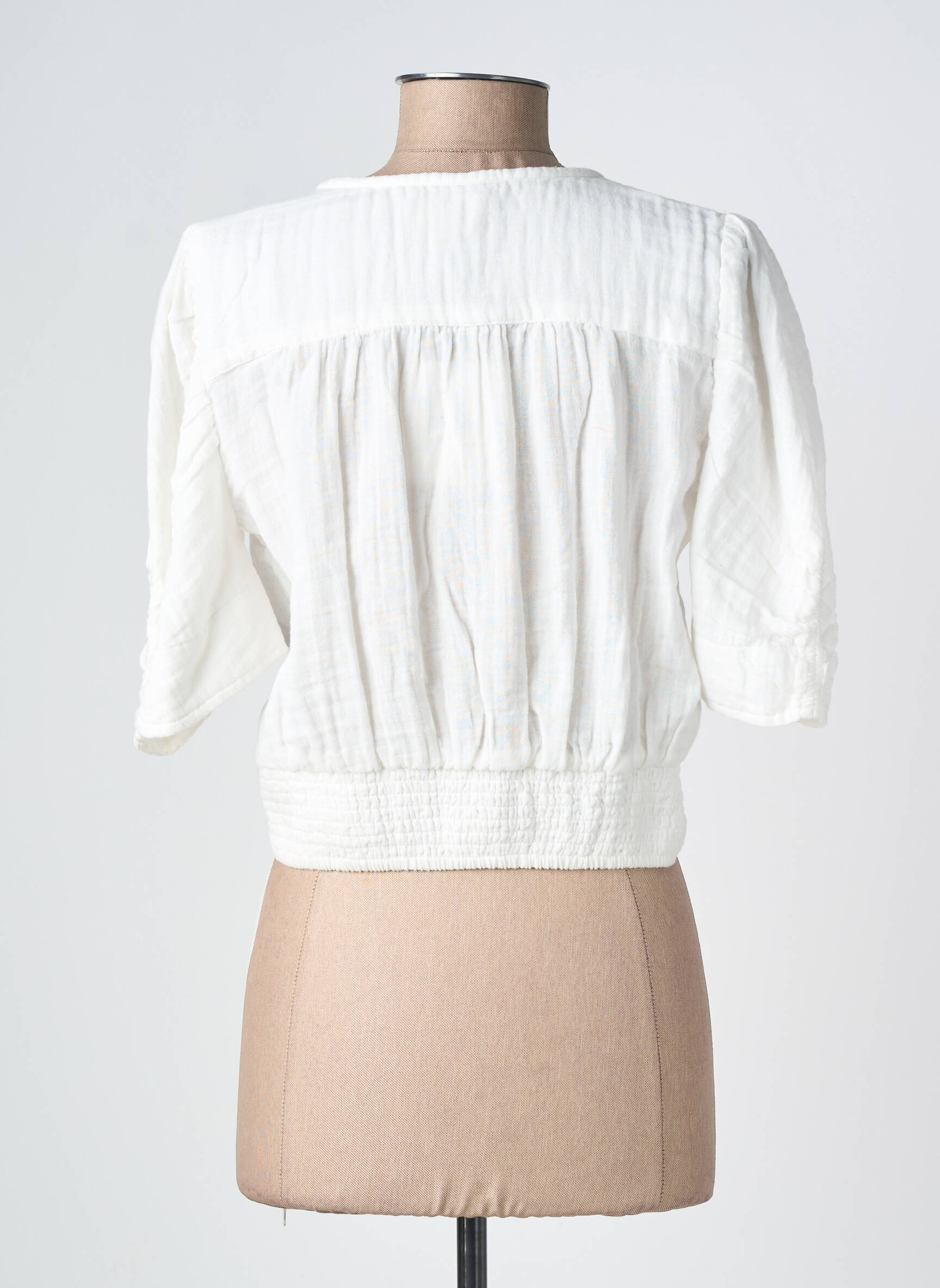 Top manches courtes manches courtes blanc ANGE femme