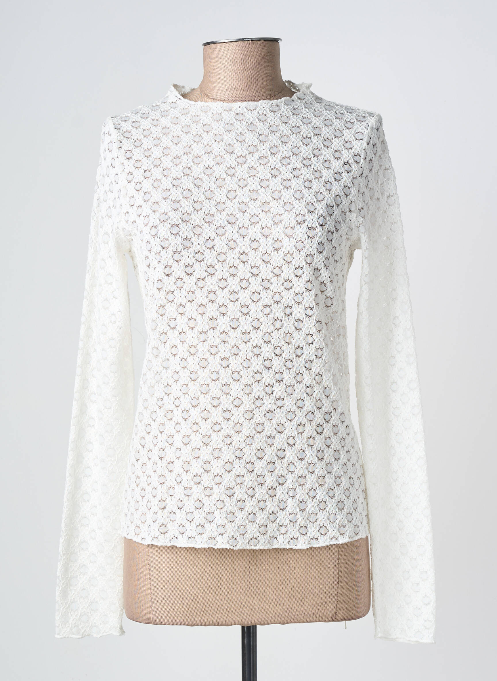 T-shirt manches longues manches longues blanc GRACE & MILA femme