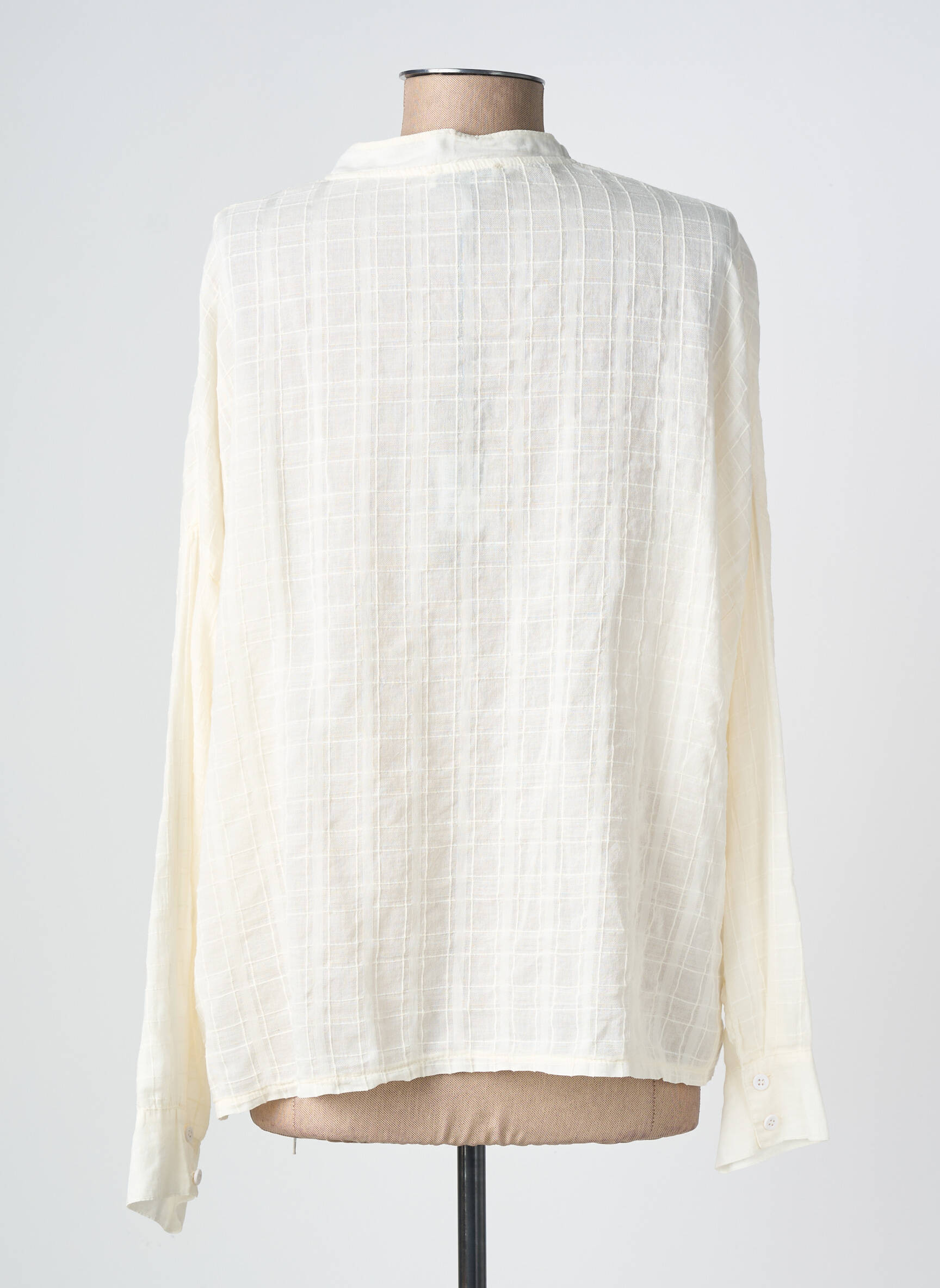 Blouse légère et transparente manches longues blanc PAKO LITTO femme